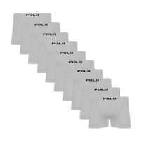 Kit 10 Cuecas Boxer Polo Star Microfibra Branca