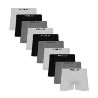 Kit 10 Cuecas Boxer Polo Star Microfibra Sortida