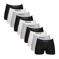 Kit 10 Cuecas Boxer Polo Star Algodão Sortido