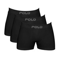 Kit 3 Cuecas Boxer Polo Star Algodão Preto