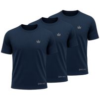 Kit 3 Camisetas Dry Fit Rei do Esporte Masculina Academia Treino  Azul Marinho