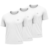 Kit 3 Camisetas Dry Fit Rei do Esporte Masculina Academia Treino  Branco